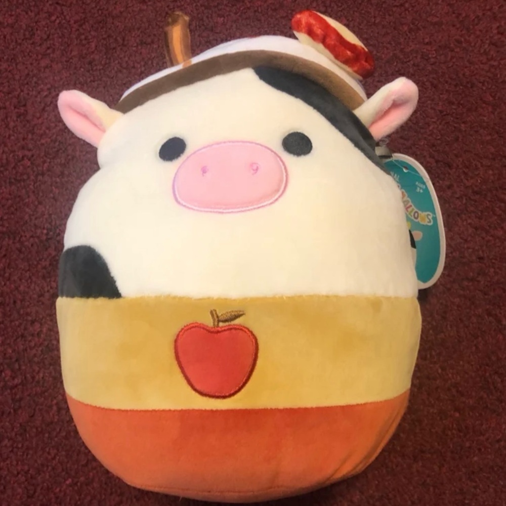 Custom Squishmallows Connor the Apple Cider Cow 8" Stuffed Plush